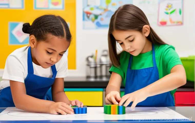 번개맨 유치원 프로그램 - **Prompt: STEAM Discovery in a Modern Kindergarten**
A bright, inviting kindergarten classroom f...